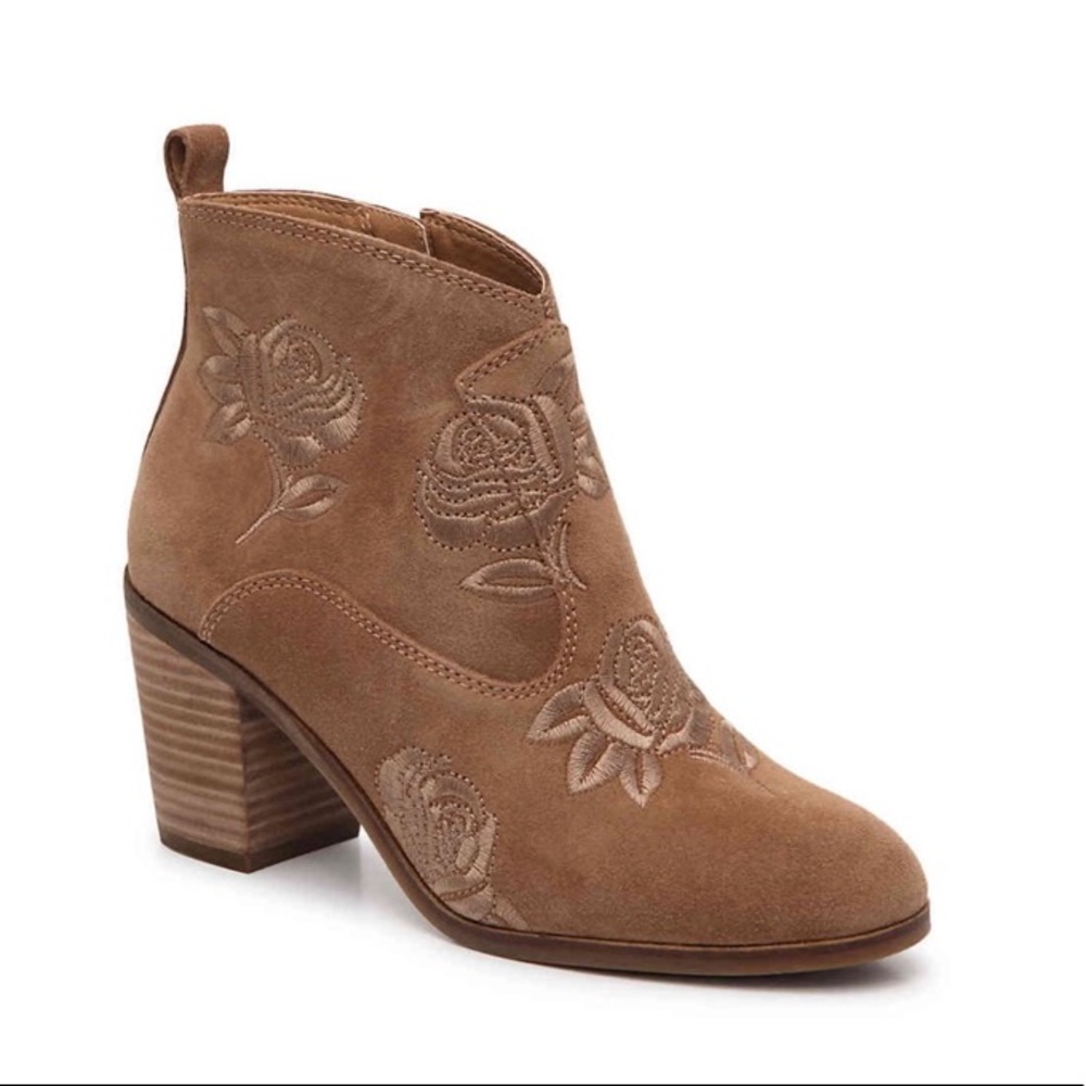 Lucky Brand Pexton Embroidered Booties Wm Sz 9 US